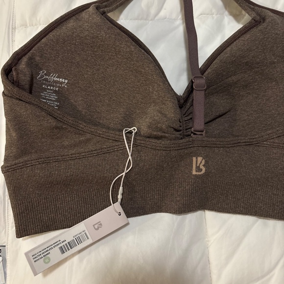 Buffbunny brown halter seamless sports bra New extra large $58 - Picture 3 of 4